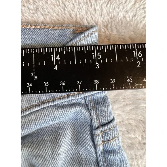 American Eagle Super High-Rise Straight Jeans Womens Size 8 Extra Long Blue - Picture 6 of 9